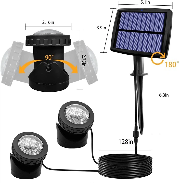 solar pond lights underwater 4