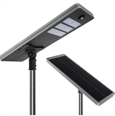 Golau stryd gwrth-ddŵr Awyr Agored LED Golau Stryd Solar Integredig